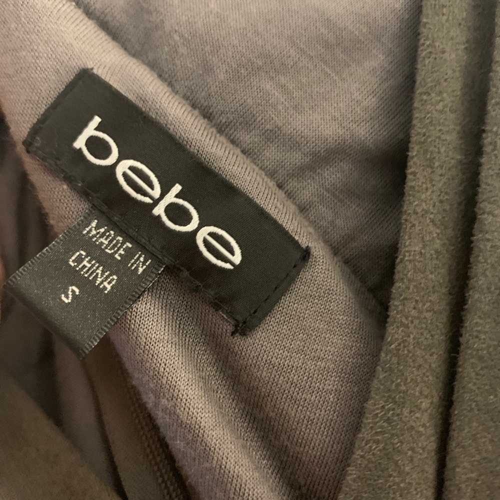 Bebe Faux Suede Olive Bodycon Dress - Picture 6 of 9
